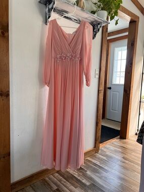 ever pretty maternity bridesmaid dresses Elegant Light Pink One Shoulder Simple Cheap Mermaid Long Bridesmaid D –  QueenaBridal main image 0